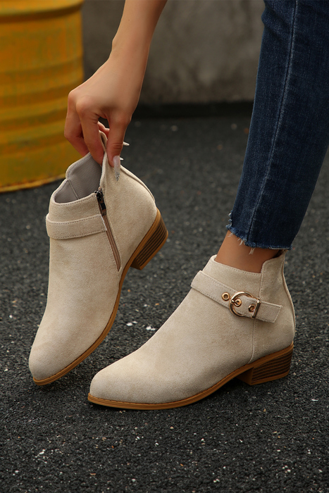 Eleanor Chunky Heel Suede Boots
