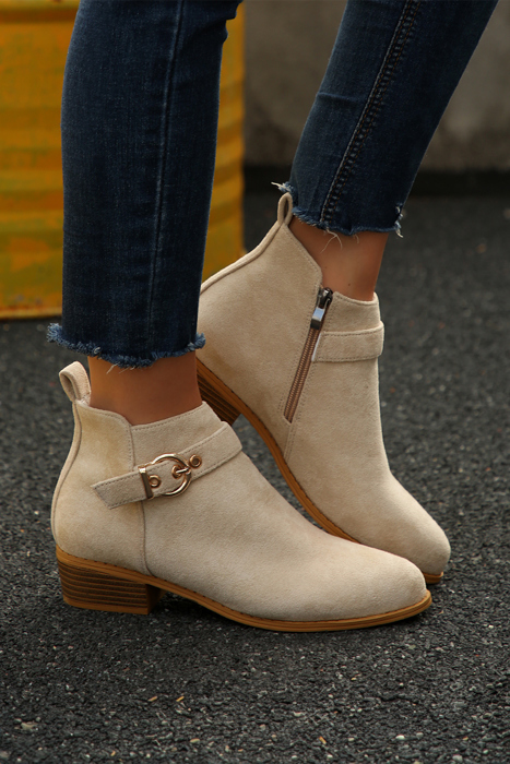 Eleanor Chunky Heel Suede Boots