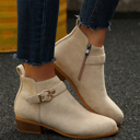  Eleanor Chunky Heel Suede Boots