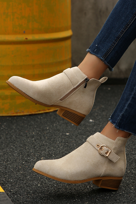 Eleanor Chunky Heel Suede Boots