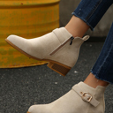  Eleanor Chunky Heel Suede Boots