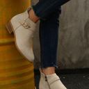  Eleanor Chunky Heel Suede Boots