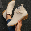  Eleanor Chunky Heel Suede Boots