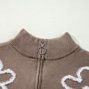  Eleanor Half Zipper Stand Sweater