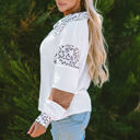  Eleanor Leopard Turn-down Collar Waffle Top