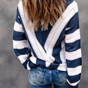  Eleanor Striped Colorblock Knitted Sweater