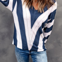  Eleanor Striped Colorblock Knitted Sweater