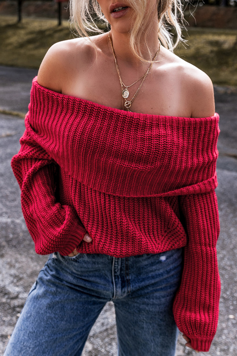 Eleanor the Shoulder Knit Sweater
