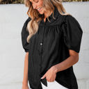  Elena Puff Sleeve Loose Shirt