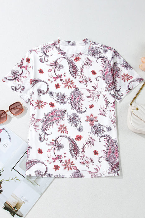 Elia Vintage Paisley Mock Neck Top