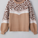 Straw Yellow Medium Eliana Block Knit Baggy Sweater