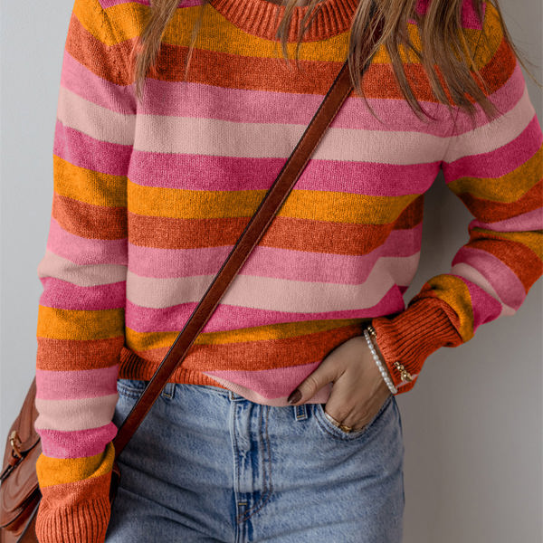 Eliana Stripe Ribbed Sweater