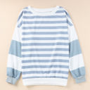  Elina Striped Pullover Sweatshirt