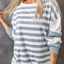  Elina Striped Pullover Sweatshirt