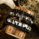Color black Elisa Charm 5pcs Bracelet Set