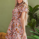  Elisa Floral High Waist Mini Dress