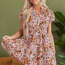  Elisa Floral High Waist Mini Dress