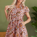  Elisa Floral High Waist Mini Dress