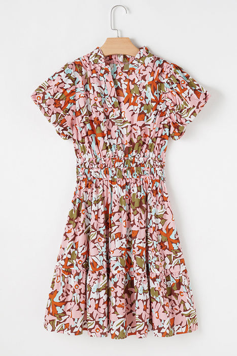 Elisa Floral High Waist Mini Dress