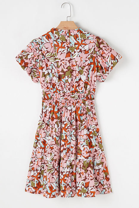 Elisa Floral High Waist Mini Dress