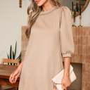  Elise Trim Puff Sleeve Dress