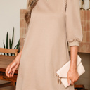  Elise Trim Puff Sleeve Dress