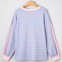  Eliza Stripe Oversize Casual Top