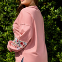  Elizabeth applique Drop Shoulder Sweatshirt