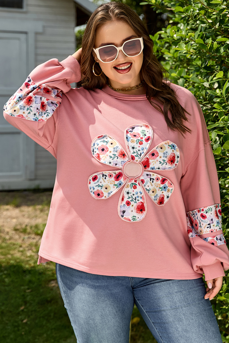 Elizabeth applique Drop Shoulder Sweatshirt