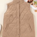 Camel 1X Elizabeth Cord Snap Vest Plus Jacket
