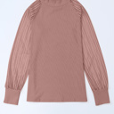  Elizabeth Crewneck Ribbed top Long Sleeve Top