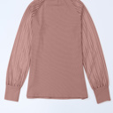  Elizabeth Crewneck Ribbed top Long Sleeve Top