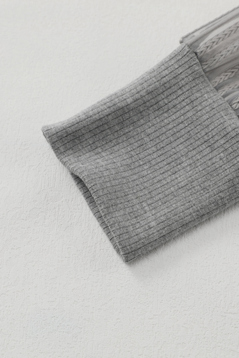 Elizabeth Crewneck Ribbed top Long Sleeve Top