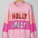 Pink Large Elizabeth Jolly Color Block Sweater