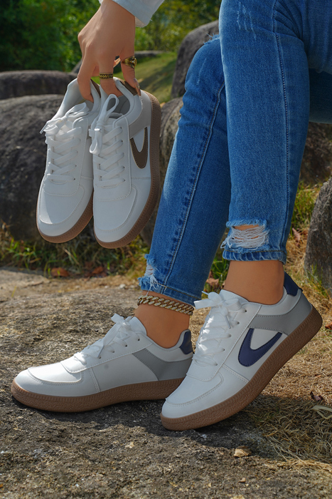 Elizabeth Leather Lace Up Sneakers