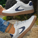 Navy Blue Size 11 Elizabeth Leather Lace Up Sneakers