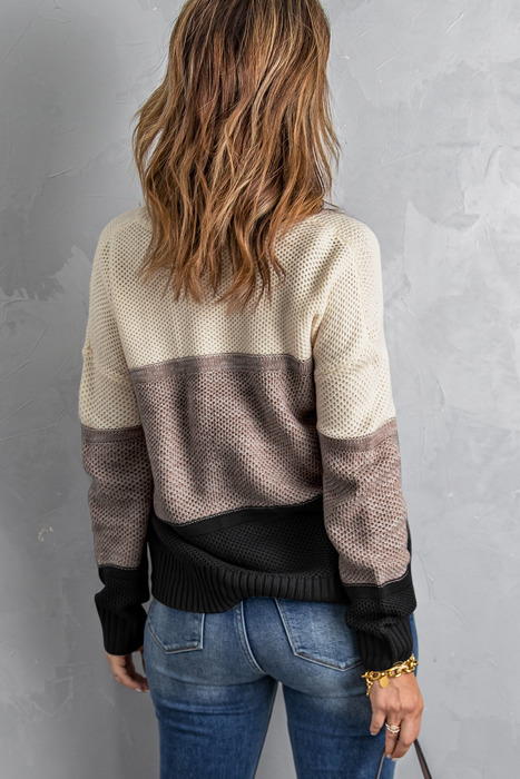 Elizabeth Netted Texture Pullover Sweater