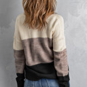  Elizabeth Netted Texture Pullover Sweater