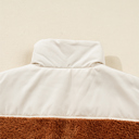  Elizabeth Patchwork Zipper Stand Vest