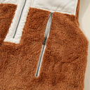  Elizabeth Patchwork Zipper Stand Vest