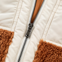  Elizabeth Patchwork Zipper Stand Vest