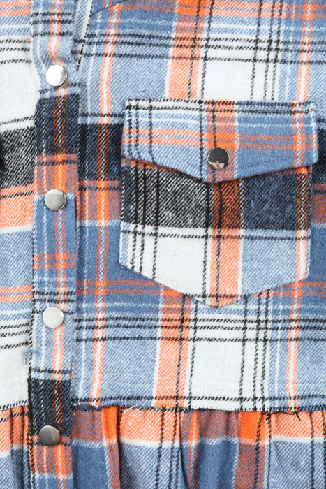 Elizabeth Plaid Down Ruffled Shirt