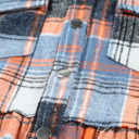  Elizabeth Plaid Down Ruffled Shirt