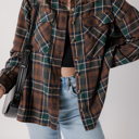  Elizabeth Plaid Print Chest Shirt