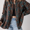  Elizabeth Plaid Print Chest Shirt