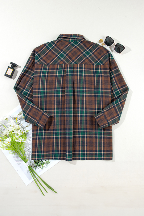 Elizabeth Plaid Print Chest Shirt