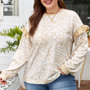  Elizabeth Ruffled arm Sweatshirt
