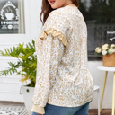 Elizabeth Ruffled arm Sweatshirt