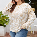  Elizabeth Ruffled arm Sweatshirt