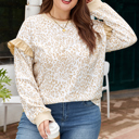  Elizabeth Ruffled arm Sweatshirt